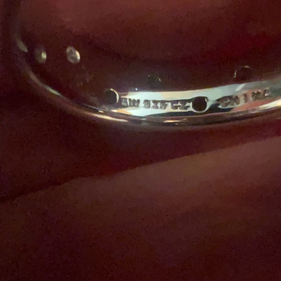 NWOT Men’s Sterling Silver Comfort Band with CZs - Picture 3 of 5